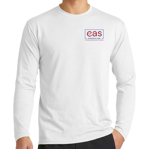 EAS Experts front crest full back print - Long Sleeve Performance Blend Tee Thumbnail
