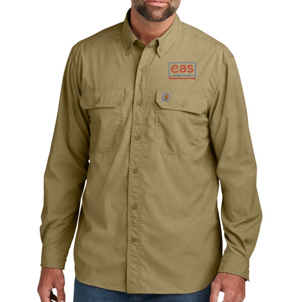 EASE Embroidered Crest - Force ® Solid Long Sleeve Shirt Thumbnail