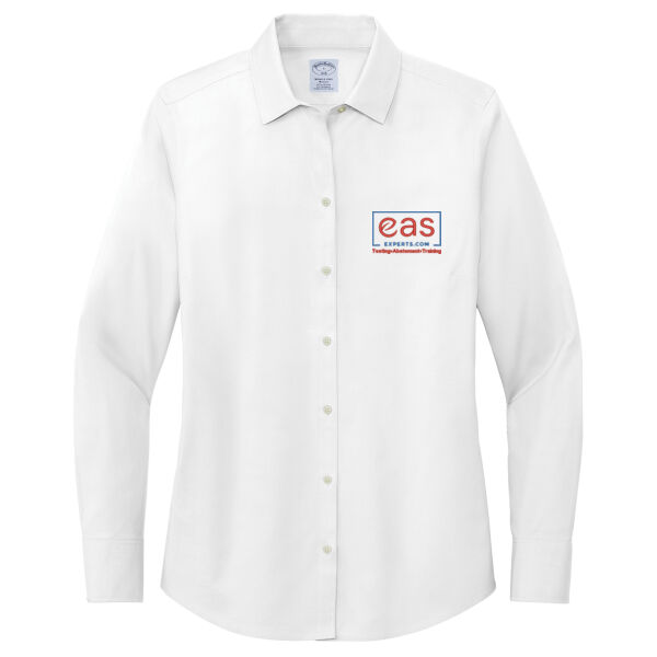 EASE Embroidered Crest - Women's Wrinkle Free Stretch Pinpoint Shirt Thumbnail