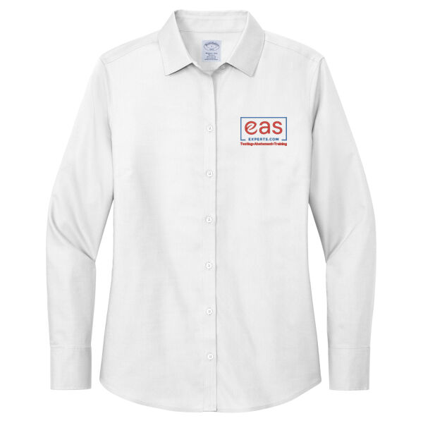 EASE Embroidered Crest - Women's Wrinkle Free Stretch Nailhead Shirt Thumbnail