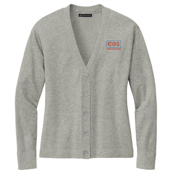 EASE Embroidered Crest - Women's Cotton Stretch Cardigan Sweater Thumbnail