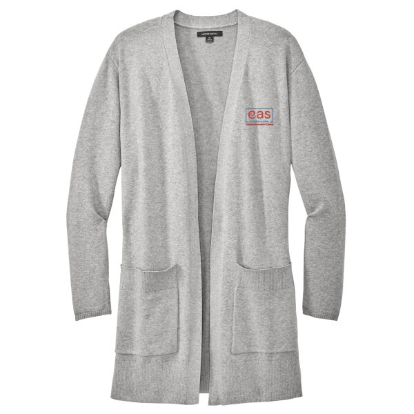 EASE Embroidered Crest - Women's Open Front Cardigan Sweater Thumbnail