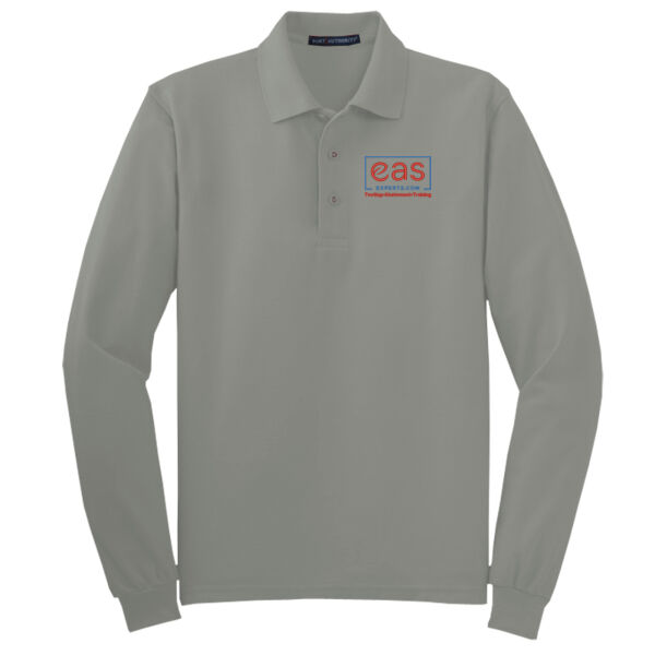 EASE Embroidered Crest - Tall Silk Touch™ Long Sleeve Polo Thumbnail
