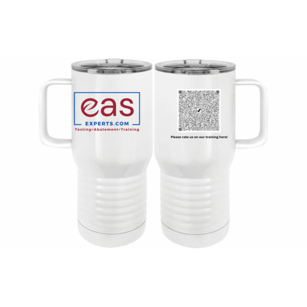 QR Code for Training - 20 oz. Insulated Stainless White Travel Mug w/Slider Lid Thumbnail