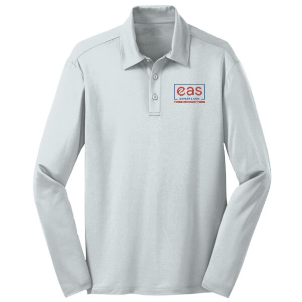 EASE Embroidered Crest - Silk Touch™ Performance Long Sleeve Polo Thumbnail