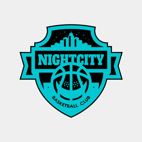 Night city Basketball club logo template Thumbnail