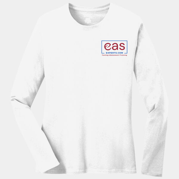 EAS Experts front crest full back print - Ladies Long Sleeve Core Cotton Tee Thumbnail