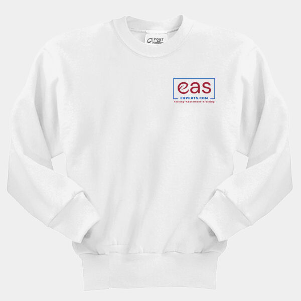 EAS Experts front crest full back print - Youth Core Fleece Crewneck Sweatshirt Thumbnail
