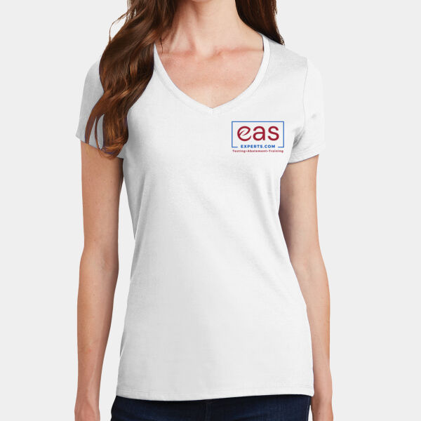 EAS Experts front crest full back print - Ladies Fan Favorite V Neck Tee Thumbnail