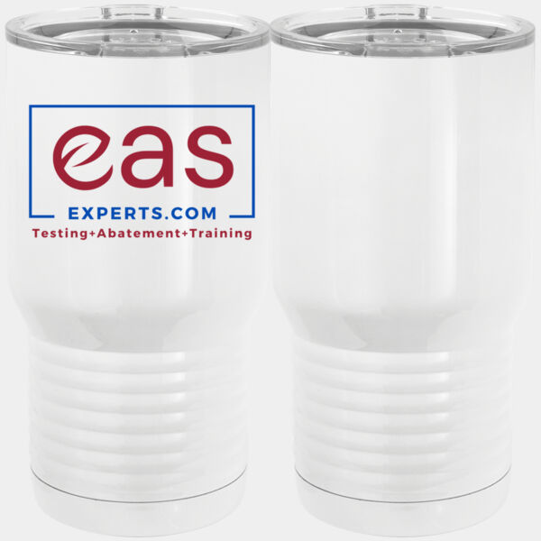 EAS Experts  - 20 oz. Tall Stainless Steel Vacuum Insulated Tumbler White Thumbnail