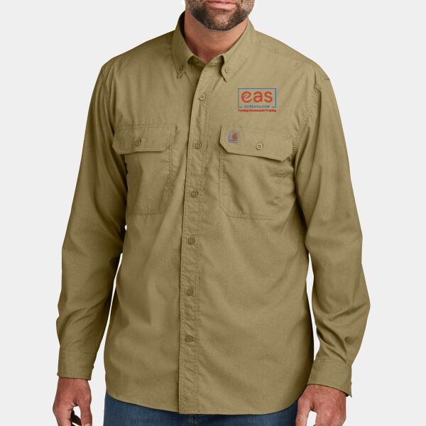 EASE Embroidered Crest - Force ® Solid Long Sleeve Shirt Thumbnail