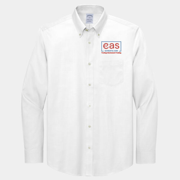 EASE Embroidered Crest - Tall Wrinkle Free Stretch Pinpoint Shirt Thumbnail