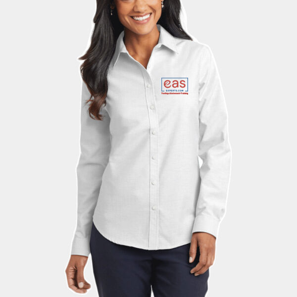 EASE Embroidered Crest - Ladies SuperPro Oxford Shirt Thumbnail