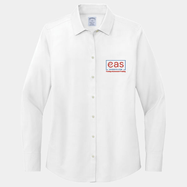 EASE Embroidered Crest - Women's Wrinkle Free Stretch Pinpoint Shirt Thumbnail