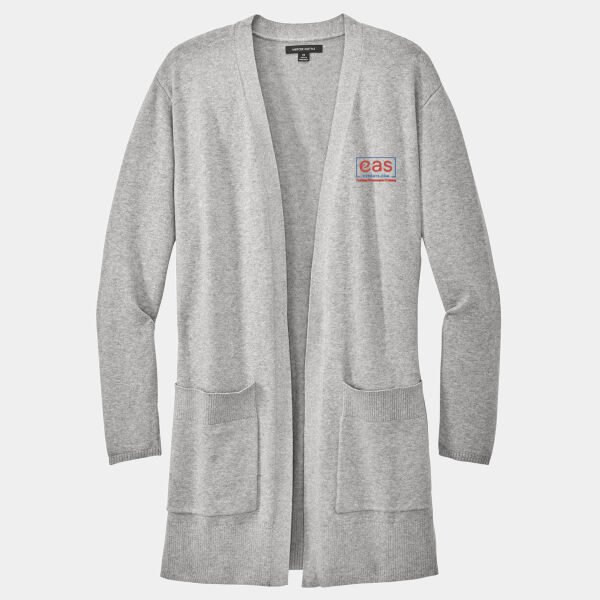 EASE Embroidered Crest - Women's Open Front Cardigan Sweater Thumbnail