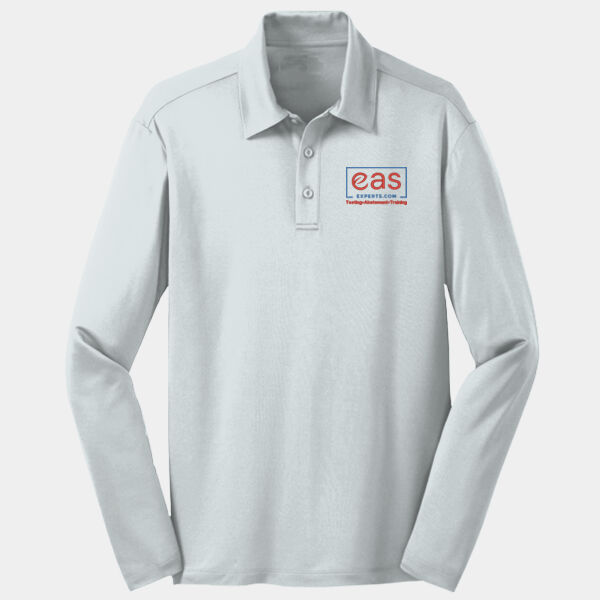 EASE Embroidered Crest - Silk Touch™ Performance Long Sleeve Polo Thumbnail