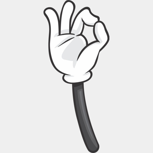 Cartoon Hand Okay Sign 1 Thumbnail