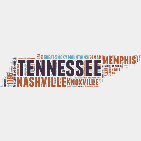 Tennessee Cities Map 1 Thumbnail