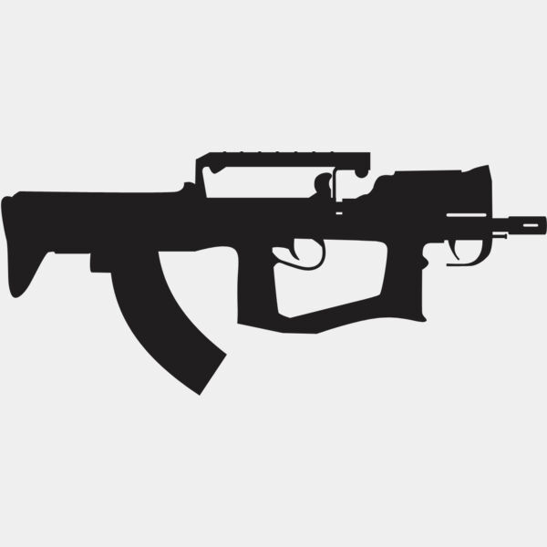 Assault Rifle Gun Silhouette 8 Thumbnail