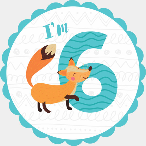 Six Birthday Animal Fox Number 2 Thumbnail