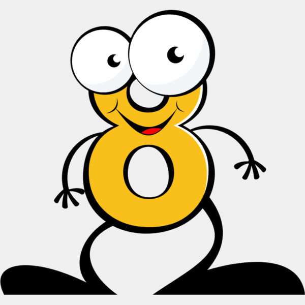 Cartoon Eight 8 Thumbnail
