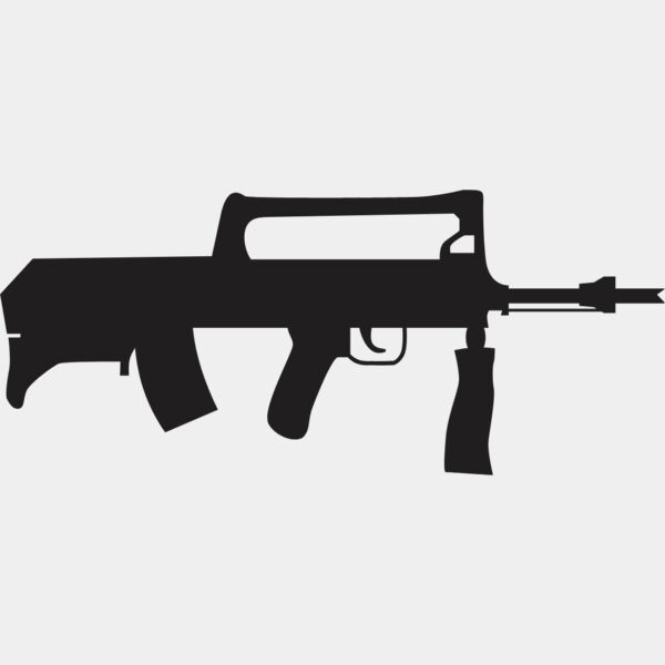 Assault Rifle Gun SIlhouette 7 Thumbnail