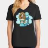 Ladies Core Cotton V-Neck Tee Thumbnail